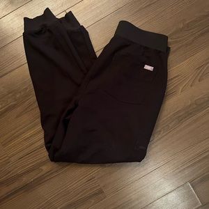 Figs black zamora high waisted joggers